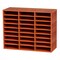 Wood Literature Organizer File Sorter with Removable Shelves Mailbox Slots for Office